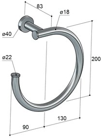 Hotbath &More handdoekring chroom