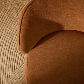 Kave Home Ulit Fauteuil Terra Chenille Met Houten Pootjes