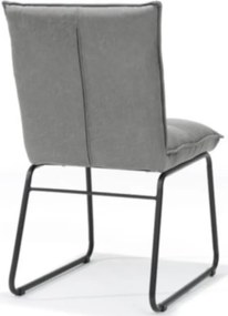 Eetkamerstoel - Soft - lederlook Missouri Grijs