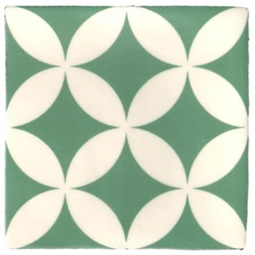 Terre d'Azur Madelaine Decor 25 vloertegel 13x13cm groen - 30 stuks per doos