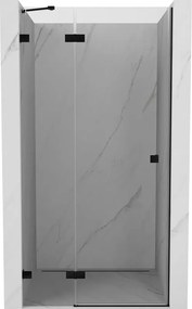 Mexen Lunar scharnierende douchedeur links 85 cm, transparant, zwart - 834-085-000-70-00-L