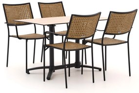 Forza Artone/Canzo 120cm dining tuinset 5-delig stapelbaar