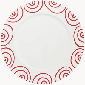 Handgemaakt dinerbord Rotgeflammt