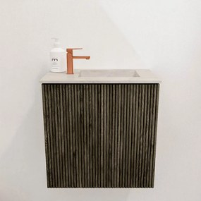 Mondiaz Joya DLux 40cm toiletmeubel shadow met wastafel faye rechts 1 kraangat ostra