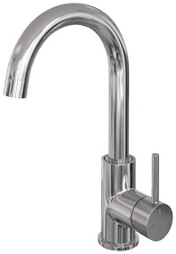 Brauer Chrome Carving wastafelkraan met ronde uitloop, ronde handgreep en ColdStart chroom
