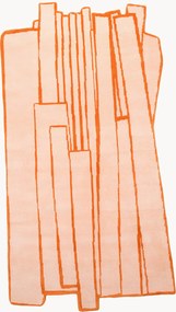 Handgeknoopt wollen vloerkleed Contour