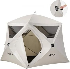 VEVOR 4-persoons campingtent, pop-up tent met gaasramen, familietent, snel op te zetten in 60 seconden, draagbare cabinetent met draagtas voor gezinskamperen en wandelen, 229x229x212 cm