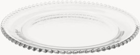 Ronde glazen borden Collier met parelrand, 6-delig