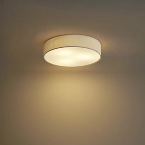 Moderne plafondlamp wit met velours kap 46cm 3-lichts - Luz