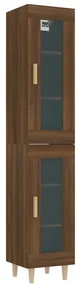 vidaXL Hoge kast 34,5x34x180 cm bewerkt hout bruineikenkleurig