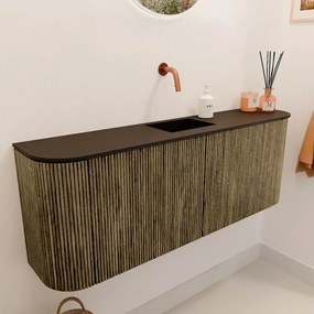 Mondiaz Joya 115cm toiletmeubel ronding links/rechts dusk met wastafel faye midden zonder kraangat urban