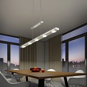 Eettafel / Eetkamer Hanglamp staal incl. LED met touch 3-staps dimbaar - Sanne Modern Binnenverlichting Lamp