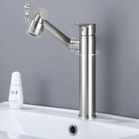 Wastafelkraan Rea Paco Brush Steel High