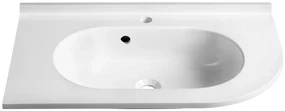 Sapho Pulse wastafel mineraalmarmer links 75x45cm