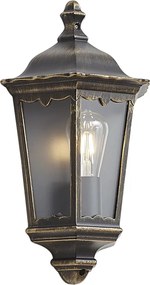 Klassieke buiten wandlantaarn antiek goud IP44 - Havana half