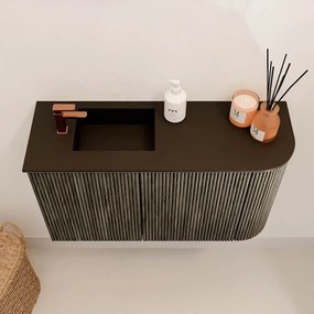 Mondiaz Joya 70cm toiletmeubel ronding rechts shadow met wastafel faye links 1 kraangat urban