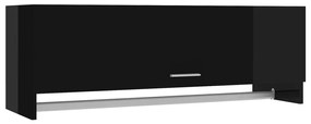 vidaXL Kledingkast 100x32,5x35 cm spaanplaat hoogglans zwart