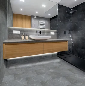 KS Vinyl vloertegel marmer grijs 30.5x61cm