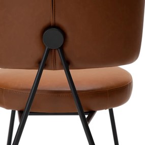 Dan-Form Roost Design Eetkamerstoel Bruin Vintage Kunstleer