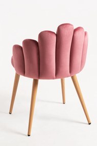 Set 4 Fluwelen Handstoelen