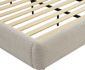 Bedframe Beige Boucle Gestoffeerd 180 X 200 Cm