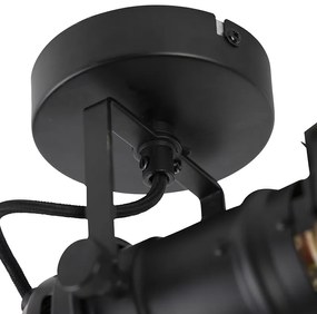 Industriele studiospot zwart GU10 met kleppen - Movie