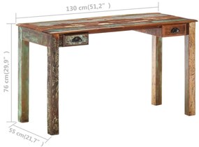 Medina Bureau 130x55x76 cm massief gerecycled hout