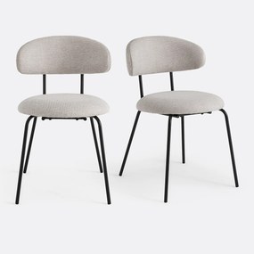 Set van 2 stoffen stoelen, Clarvia