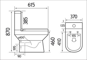 Eastbrook Kenley Comfort toiletpot wit glans