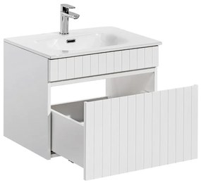 Comad Iconic White badkamermeubel 60cm met witte wastafel 1 kraangat