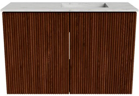 Mondiaz Joya DLux 60cm toiletmeubel ruby met wastafel faye rechts zonder kraangat opalo