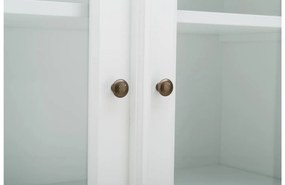 Goossens Buffetkast Nancy, 4 glasdeuren 4 dichte deuren 9 laden met profielblad, donker bruin eiken, 201 x 210 x 53 cm, stijlvol landelijk