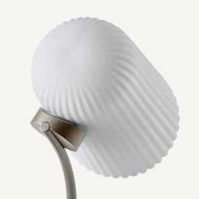 Lamp in gecanneleerd opaline, Fosca