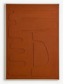 Decoratief Schilderij 100x140 Cm, Handgeschilderd Op Avilon Canvas Rood – Klei - Sklum