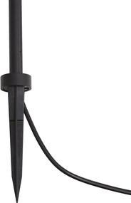 Moderne prikspot 12V zwart 10cm incl. LED IP65 - Voltaire Lino