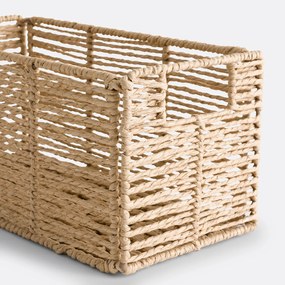 Plooibare mand in geweven papier, Lahjar