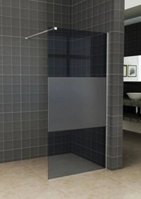 Saqu Subtly douchewand excl. muurprofiel 117,5x200cm Mat rookglas