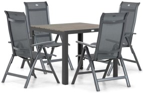 Tuinset 4 personen 92 cm Aluminium/textileen Grijs Hartman Alice/Young