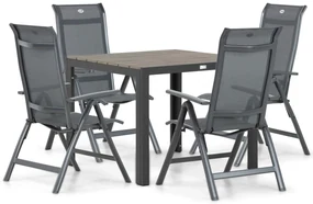 Tuinset 4 personen 92 cm Aluminium/textileen Grijs Hartman Alice/Young
