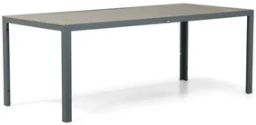 Dining Tuintafel rechthoekig 200 x 90 cm Aluminium/Polywood (grey teakfinish) Grijs Solare
