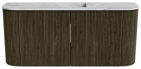 Mondiaz Joya DLux 95cm toiletmeubel ronding links/rechts shadow met wastafel faye midden 1 kraangat glace