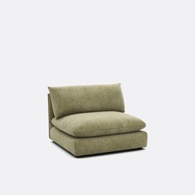 Fauteuil voor modulaire zitbank, in gemêleerd polyester, Malo