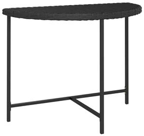 vidaXL Tuintafel 100x50x75 cm poly rattan zwart