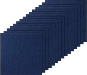 VEVOR Peel and Stick tapijttegels, 24 x 24 inch zelfklevende tapijttegels, zachte, zachte tapijttegels, doe-het-zelf installatie voor slaapkamer en woonkamer (15 stuks, donkerblauw)