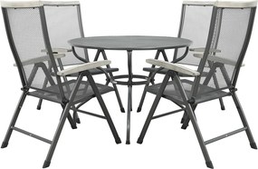 Balero ronde verstelbare bistroset strekmetaal Ø105 cm. - Antraciet