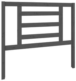 vidaXL Hoofdbord 106x4x100 cm massief grenenhout grijs