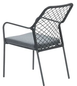 Garden Impressions Ross tuinset 3-delig zwart - Mina tuintafel 90x90 cm