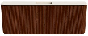 Mondiaz Joya DLux 115cm toiletmeubel ronding links/rechts ruby met wastafel faye midden 1 kraangat meli