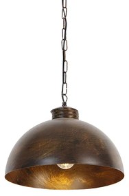 QAZQA Industriële hanglamp roestbruin 35 cm - Magna Classic Industriele / Industrie / Industrial, Landelijk / Rustiek E27 rond Binnenverlichting Lamp