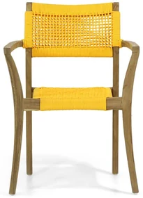 Tuinset 4 personen 90 cm Teak Geel Lifestyle Garden Furniture Dallas/Bristol